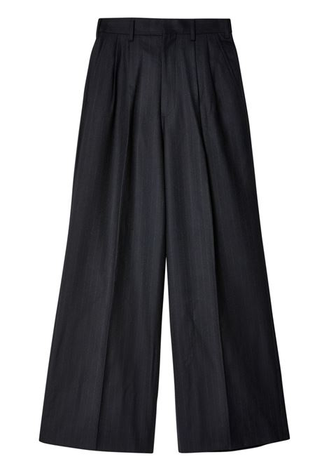 Pantaloni sartoriali gessati in nero Junya watanabe - donna